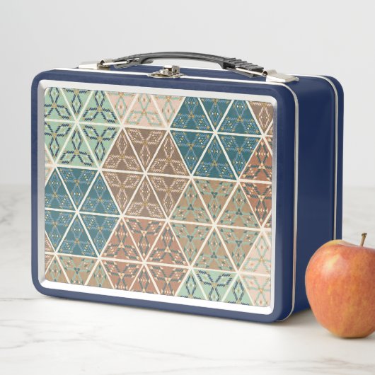 Geo XI | Blauw- en Groen tribaal patroon (In situ)