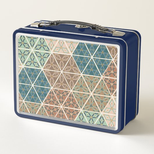 Geo XI | Blauw- en Groen tribaal patroon (Achterkant)