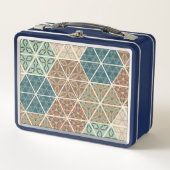 Geo XI | Blauw- en Groen tribaal patroon (Voorkant)