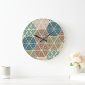 Geo XI | Blauw- en Groen tribaal patroon Grote Klok (Huis)