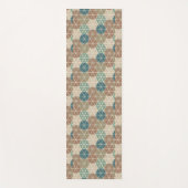 Geo XI | Blauw- en Groen tribaal patroon Yogamat (Voorkant)