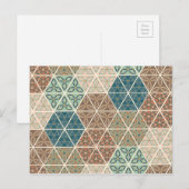 Geo XI voor buitengebruik | Blauw- en Groen tribaa Briefkaart (Voorkant / Achterkant)