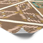 Geo XI voor buitengebruik | Blauw- en Groen tribaa Poster (Hoek)