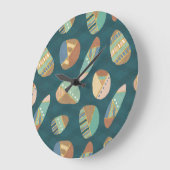 Geo XII buiten | Blauw en groen geometrisch patroo Grote Klok (Hoek)