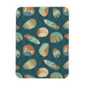 Geo XII buiten | Blauw en groen geometrisch patroo Magneet (Verticaal)