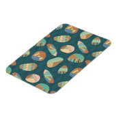 Geo XII buiten | Blauw en groen geometrisch patroo Magneet (Linkerzijde)