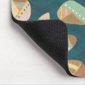 Geo XII buiten | Blauw en groen geometrisch patroo Muismat (Hoek)