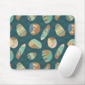 Geo XII buiten | Blauw en groen geometrisch patroo Muismat (Met muis)