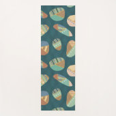 Geo XII buiten | Blauw en groen geometrisch patroo Yogamat (Voorkant)