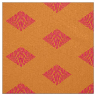 geo zebra roze sinaasappel stof