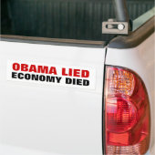 GEOBAMA LIED, ECONOMIE DIEP BUMPERSTICKER (Op Truck)