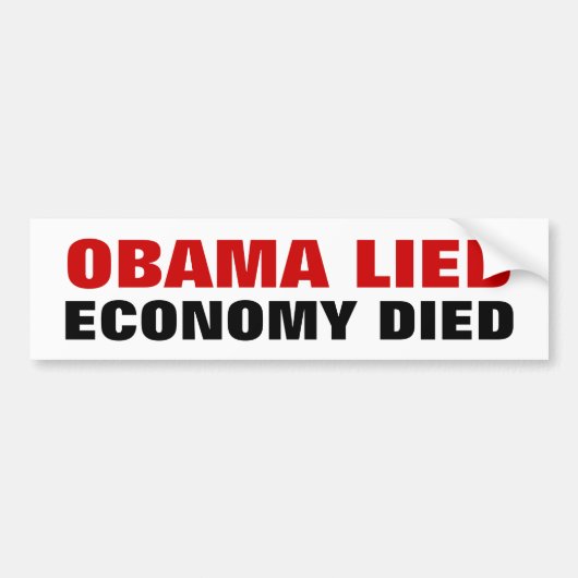 GEOBAMA LIED, ECONOMIE DIEP BUMPERSTICKER (Voorkant)