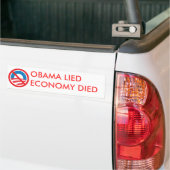 GEOBAMA LIED, ECONOMIE DIEP BUMPERSTICKER (Op Truck)
