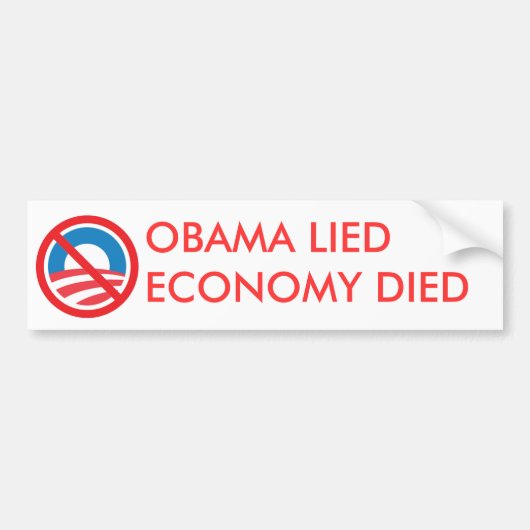 GEOBAMA LIED, ECONOMIE DIEP BUMPERSTICKER (Voorkant)