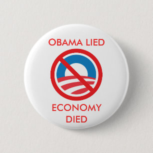 GEOBAMA LIED, ECONOMIE DIEP RONDE BUTTON 5,7 CM