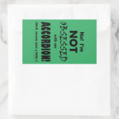 Geobsedeerd Accordion Rechthoekige Sticker (Tas)