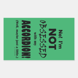 Geobsedeerd Accordion Rechthoekige Sticker