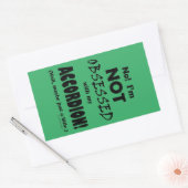 Geobsedeerd Accordion Rechthoekige Sticker (Envelop)