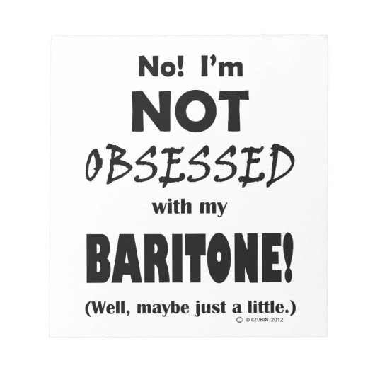 Geobsedeerd Baritone-laptop Notitieblok (Voorkant)