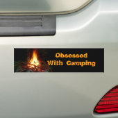 Geobsedeerd door Camping Bumpersticker (Op auto)