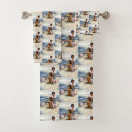 Geobsedeerd door het onmogelijke te overwinnen bad handdoek