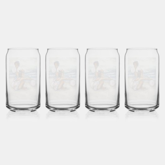 Geobsedeerd door het onmogelijke te overwinnen blikvorm glas (Achterkant)