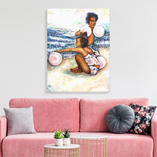 Geobsedeerd door het onmogelijke te overwinnen canvas afdruk (Insitu (Woonkamer))