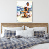 Geobsedeerd door het onmogelijke te overwinnen canvas afdruk (Insitu (Slaapkamer))