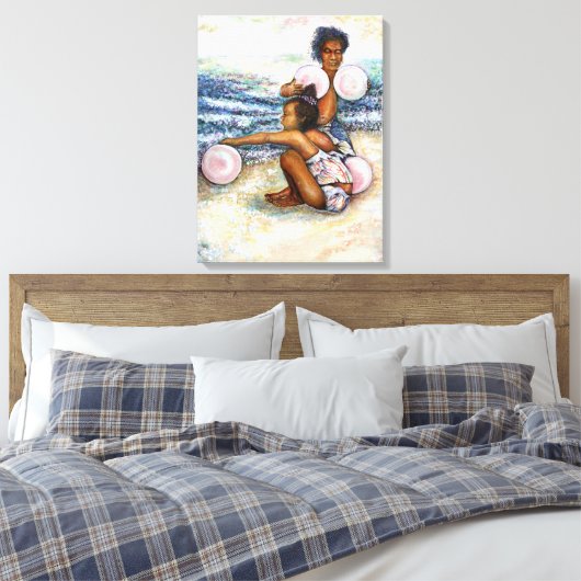 Geobsedeerd door het onmogelijke te overwinnen canvas afdruk (Insitu (Slaapkamer))