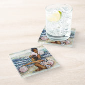 Geobsedeerd door het onmogelijke te overwinnen glazen onderzetter (Schuin)