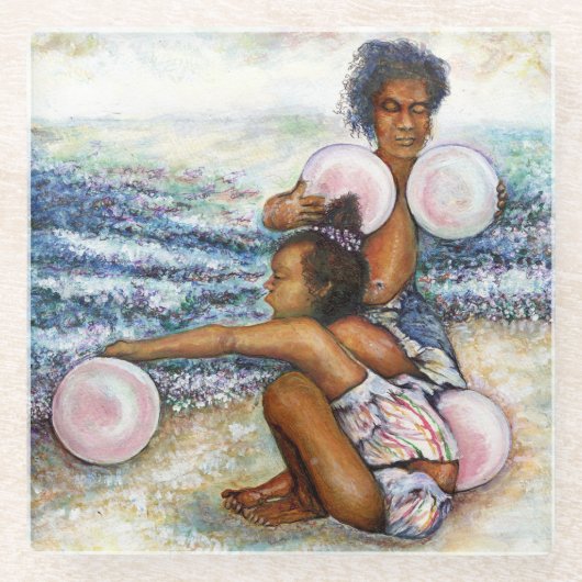 Geobsedeerd door het onmogelijke te overwinnen glazen onderzetter (Voorkant)