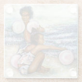 Geobsedeerd door het onmogelijke te overwinnen glazen onderzetter (Achterkant)