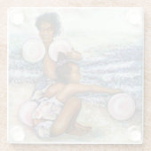 Geobsedeerd door het onmogelijke te overwinnen glazen onderzetter (Achterkant)