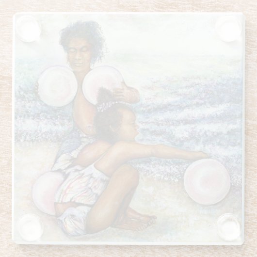 Geobsedeerd door het onmogelijke te overwinnen glazen onderzetter (Achterkant)