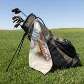 Geobsedeerd door het onmogelijke te overwinnen golfhanddoek (Groen)