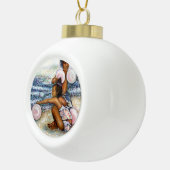 Geobsedeerd door het onmogelijke te overwinnen keramische bal ornament (Rechts)