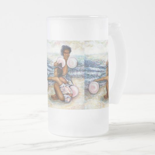 Geobsedeerd door het onmogelijke te overwinnen matglas bierpul (Voorkant rechts)