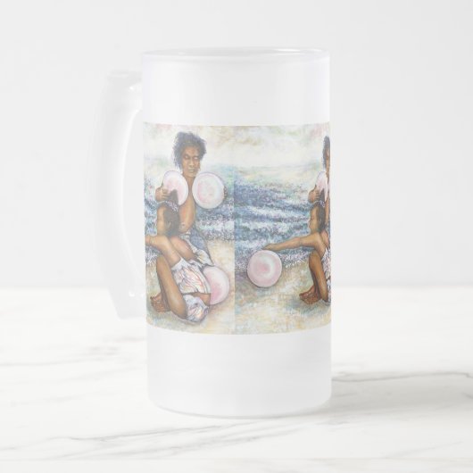 Geobsedeerd door het onmogelijke te overwinnen matglas bierpul (Voorkant links)