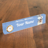 Geobsedeerd door het onmogelijke te overwinnen naambordje (Zijkant)