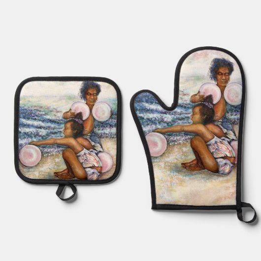 Geobsedeerd door het onmogelijke te overwinnen ovenwant & pannenlap set (Voorkant)