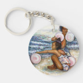 Geobsedeerd door het onmogelijke te overwinnen sleutelhanger (Voorkant)