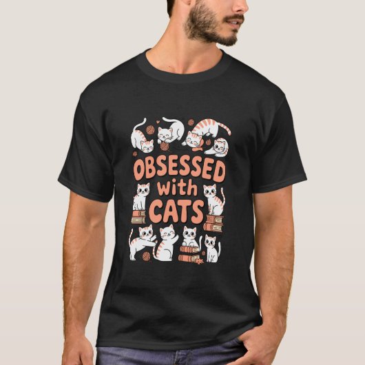 Geobsedeerd door katten Kitten Kat Kittens T-shirt (Voorkant)