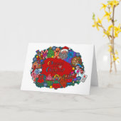 Geobsedeerd door kerstkaart kaart (Gele Bloem)