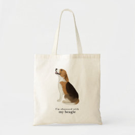 'Geobsedeerd door mijn beagle' Canvas tas