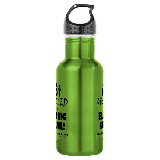 Geobsedeerd elektrisch gitaar waterfles  (Voorkant)