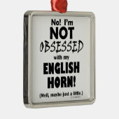 Geobsedeerd Engels Horn Metalen Ornament (Rechts)