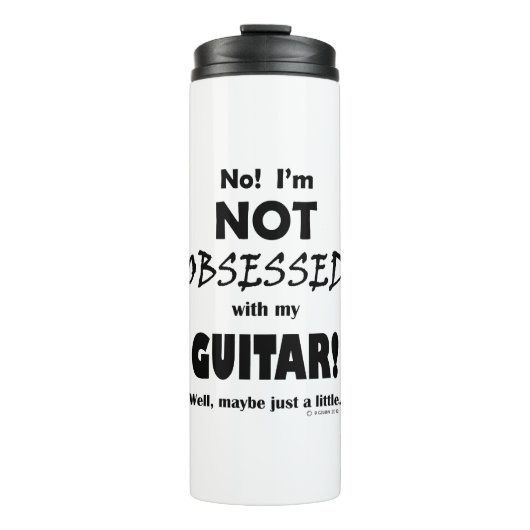 Geobsedeerd gitaar thermosbeker (Voorkant)