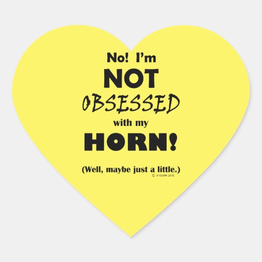 geobsedeerd Horn Heart Sticker (Voorkant)