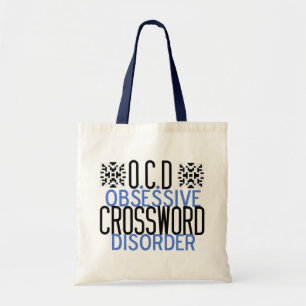 Geobsedeerd kruiswoordraadsel tote bag