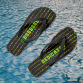 Geobsedeerd of toegewezen binair patroon zwart teenslippers